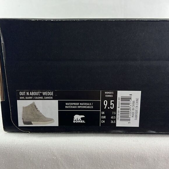 Sorel Out N About Wedge Boot- Dove, Quarry- Size 9.5M- NIB - Picture 10 of 10